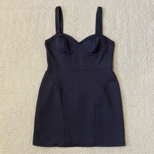 Rebecca Minkoff EUC Bustier Mini Dress Dark Grey Pit to Pit 17” Size 10